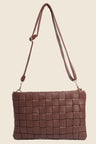 Fame Faux Leather Basket Weave  Crossbody Bag | Hanalas