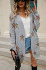 Angel Wings Star Open Front Long Sleeve Cardigan Trendsi Hanalas