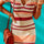 Contrast Striped Johnny Collar Short Sleeve Mini Dress | Hanalas