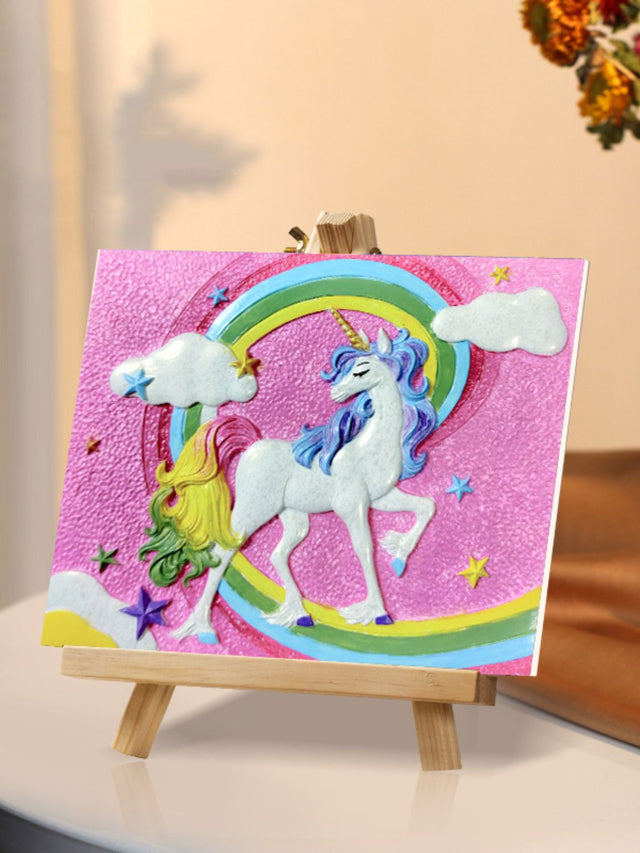 Relief Unicorn 3D Acrylic Painting | Hanalas