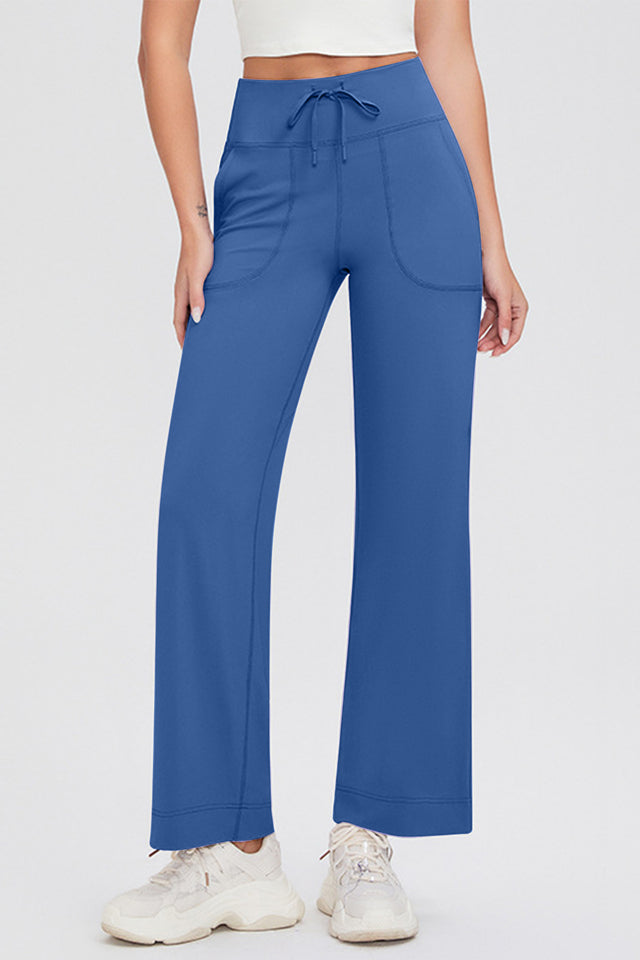 Basic Bae Full Size Drawstring High Waist Pants with Pockets | Hanalas