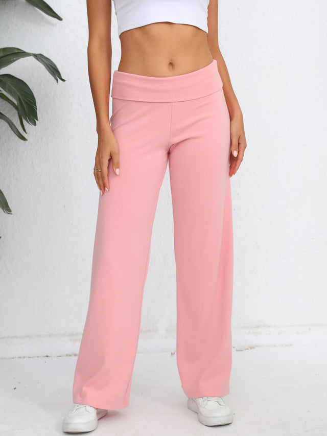 Elastic Waist Wide Leg Pants | Hanalas