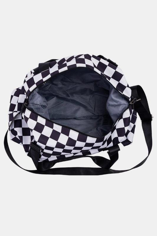 Zenana Checkered Multi-Pocket Travel Bag | Hanalas