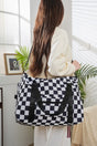 Zenana Checkered Multi-Pocket Travel Bag | Hanalas