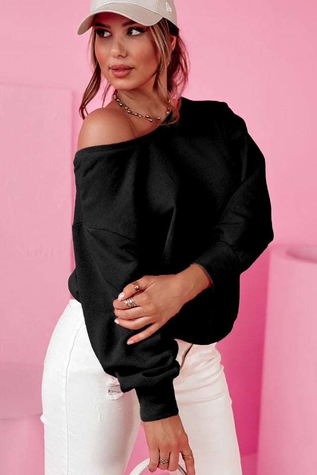 Bow Cutout Round Neck Long Sleeve Sweatshirt | Hanalas