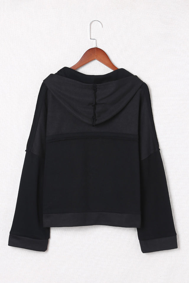 Exposed Seam Long Sleeve Hoodie | Hanalas