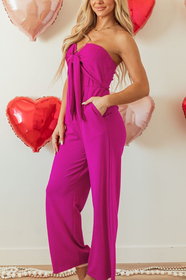 Tied Tube Wide Leg Jumpsuit | Hanalas