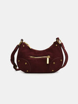 Suede Adjustable Strap Shoulder Bag