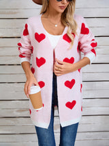 Angel Wings Heart Open Front Long Sleeve Cardigan