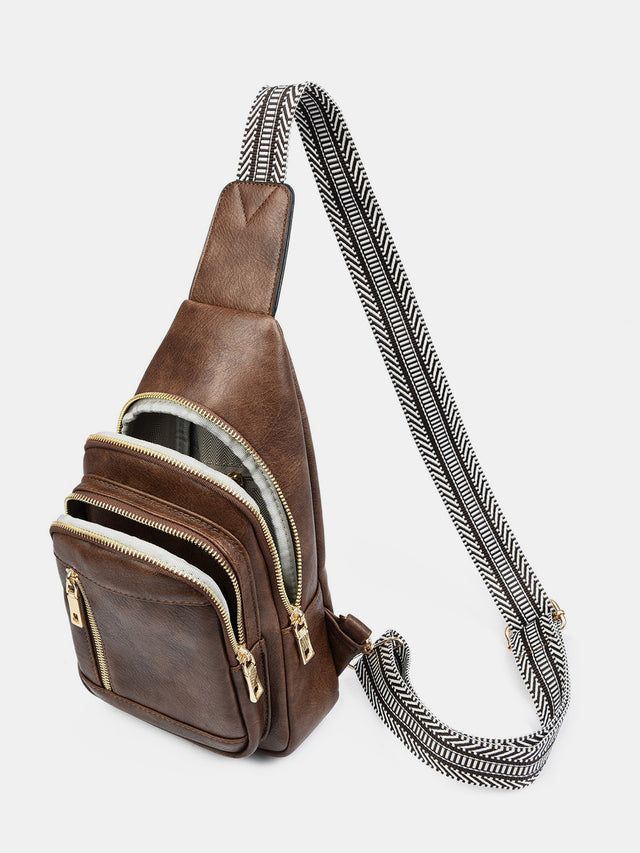 PU Leather Adjustable Strap Crossbody Bag Trendsi Hanalas