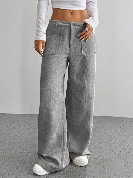 Wide Leg Pants with Pockets | Hanalas