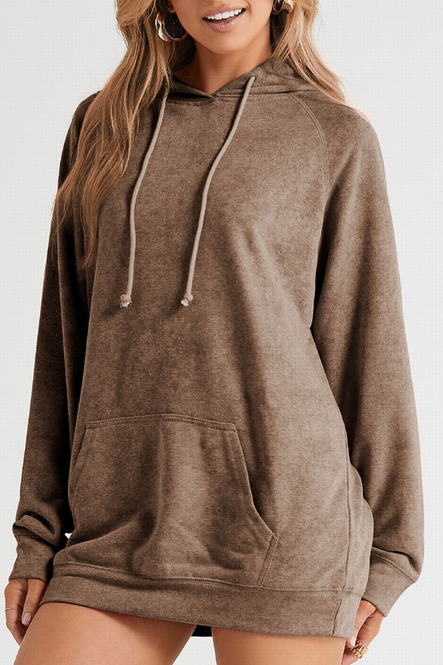 Drawstring Long Sleeve Oversize Hoodie | Hanalas