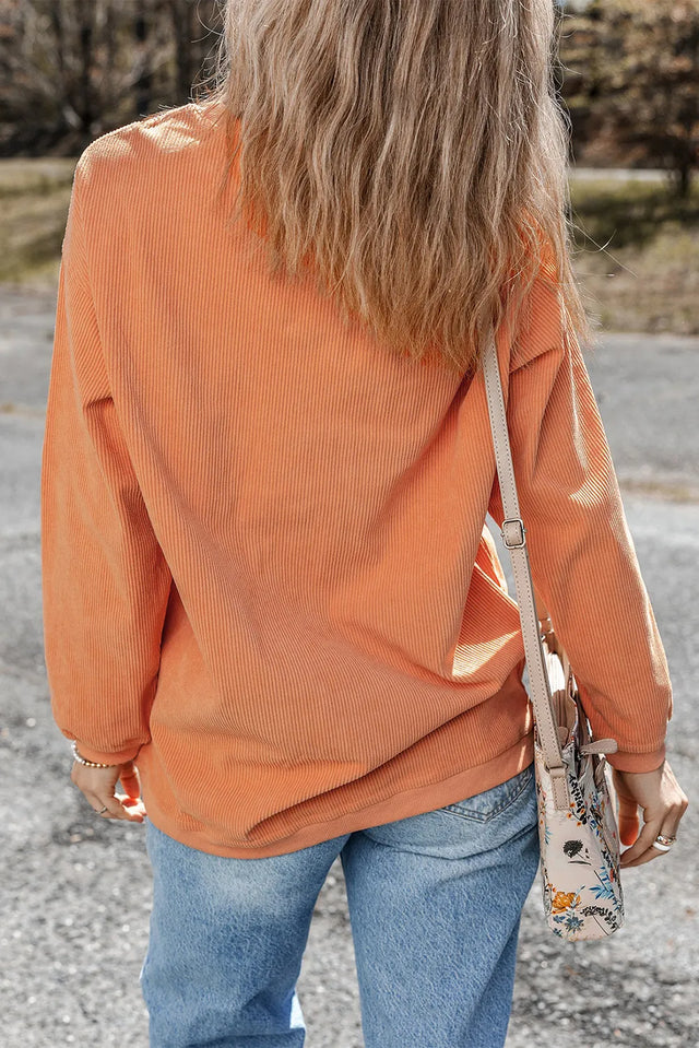 BOO Round Neck Long Sleeve Sweatshirt Trendsi Hanalas