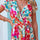 Printed Surplice Short Sleeve Tie Waist Maxi Dress | Hanalas