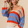 BiBi Multi Color Stripe Scoop Neck Sweater | Hanalas