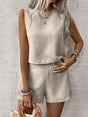 Round Neck Sleeveless Top and Shorts Set | Hanalas