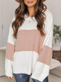 Color Block Round Neck Long Sleeve Sweater | Hanalas