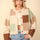 VERY J Color Block Button Down Textured Sweater Cardigan | Hanalas