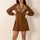 Notched Button Down Long Sleeve Mini Dress Trendsi Hanalas