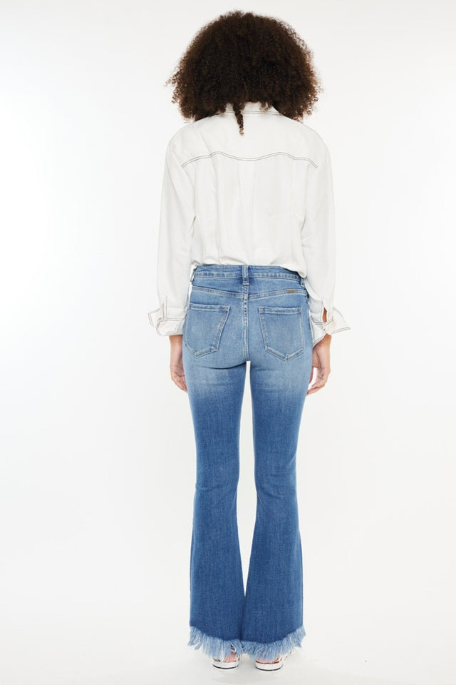 Kancan High Rise Frayed Hem Jeans | Hanalas