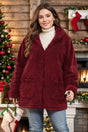 Plus Size Zip Up Long Sleeve Hooded Outerwear Trendsi Hanalas