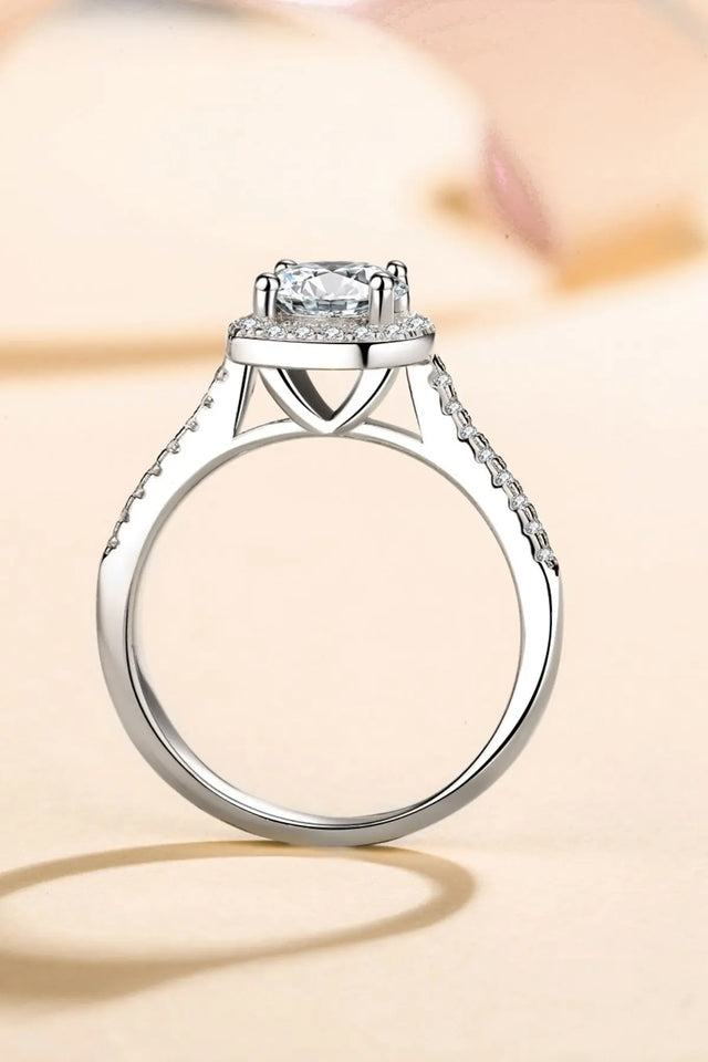 1 Carat Moissanite 925 Sterling Silver Ring | Hanalas