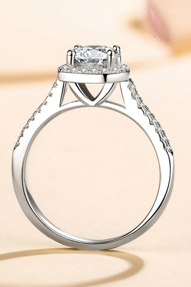 1 Carat Moissanite 925 Sterling Silver Ring | Hanalas