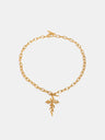 18K Gold-Plated Stainless Steel Cross Necklace | Hanalas