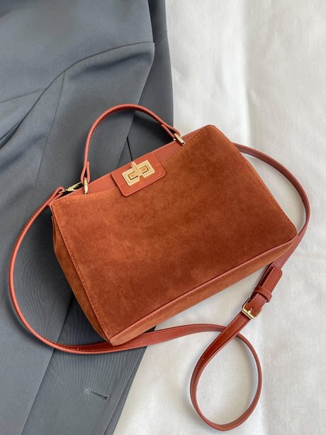 Solid Color Handbag with Removable Strap | Hanalas