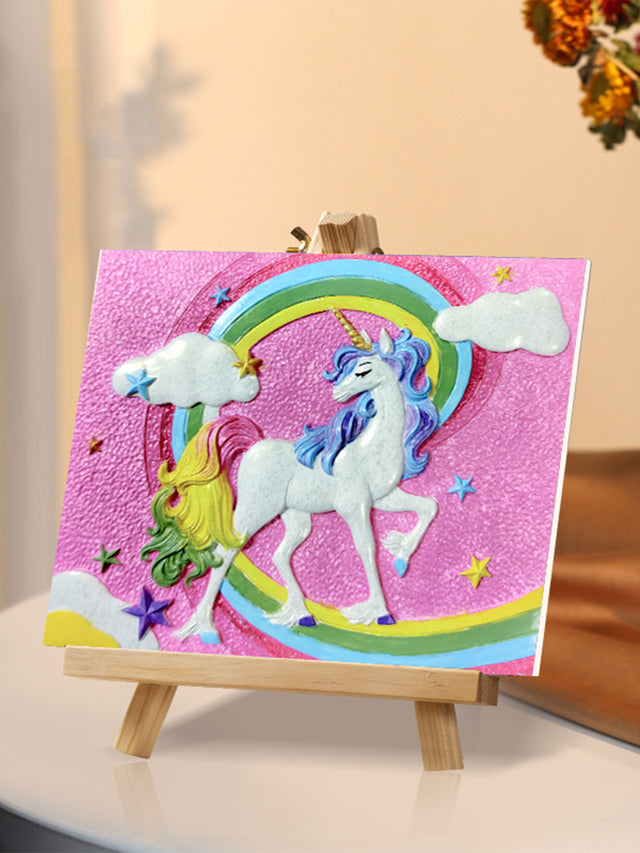 Relief Unicorn DIY 3D Oil Painting Kit | Hanalas