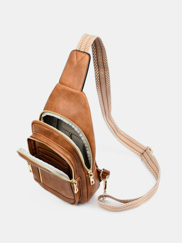 PU Leather Adjustable Strap Crossbody Bag Trendsi Hanalas