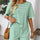 Striped Round Neck Short Sleeve Top and Shorts Set | Hanalas