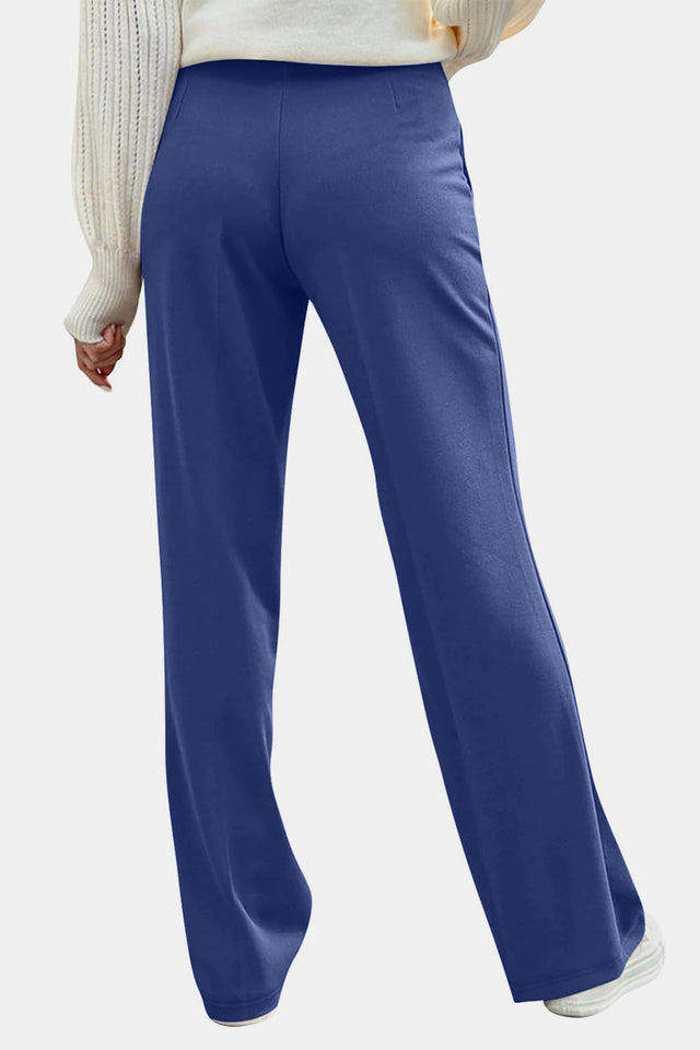 Decorative Button High Rise Pants | Hanalas