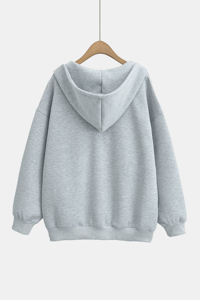 Basic Bae Air Scuba Kangaroo Pocket Long Sleeve Hoodie | Hanalas