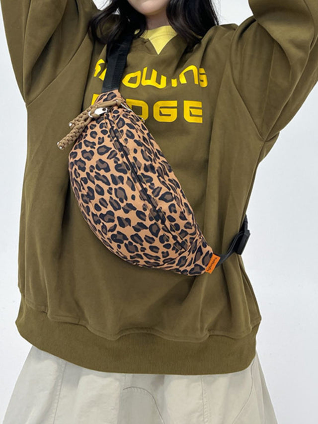 Leopard Nylon Crossbody Bag Trendsi Hanalas