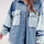 Raw Hem Color Block Denim Jacket | Hanalas