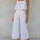 Square Neck Wide Strap Top and Pants Set | Hanalas