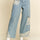 Davi & Dani Lace Applique Wide Leg Jeans | Hanalas