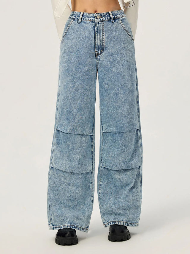 Wide Leg Jeans with Pockets | Hanalas