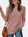 V-Neck Long Sleeve T-Shirt | Hanalas