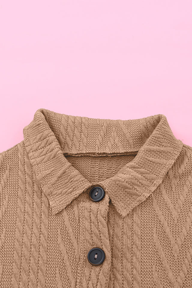 Button Up Drop Shoulder Jacket | Hanalas