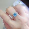 2 Carat Moissanite 925 Sterling Silver Square Shape Ring