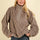 VERY J Fuzzy Fleece Half Zip Cable Pattern Sweatshirt | Hanalas