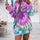 Full Size Tie-Dye Round Neck Long Sleeve Dress | Hanalas