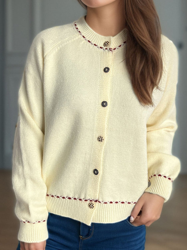 Button Down Long Sleeve Cardigan Trendsi Hanalas