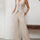 V-Neck Button Down Vest and Wide Leg Pants Set | Hanalas