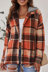 Plaid Button Up Hooded Shacket | Hanalas