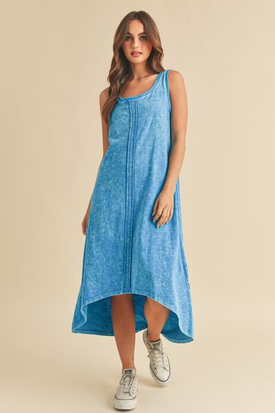 Aemi + Co High-Low Hem Scoop Neck Midi Tank Dress | Hanalas