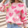 Valentine's Day Heart Jacquard Round Neck Sweater | Hanalas