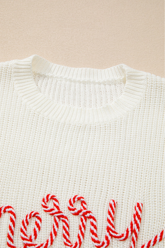 MERRY & BRIGHT Round Neck Sweater | Hanalas